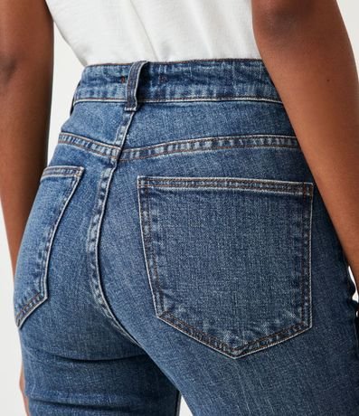 Pantalón Recto en Jeans con Cintura Média 5