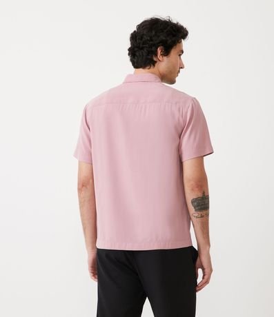 Camisa Slim en Viscosa con Botones y Manga Corta 3