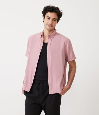 Camisa Slim en Viscosa con Botones y Manga Corta 5