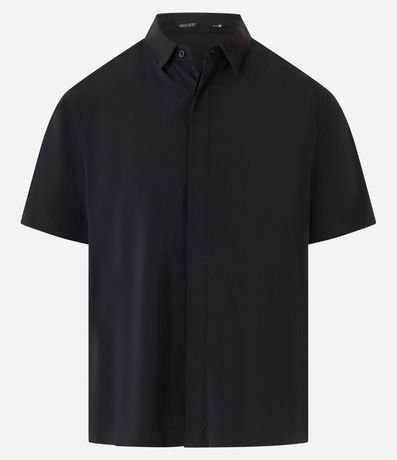 Camisa Slim en Viscosa con Botones y Manga Corta 6