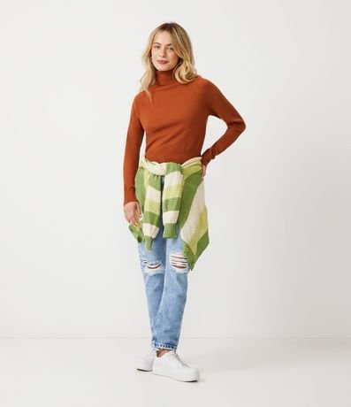 Blusa de Punto con Cuello Alto 2