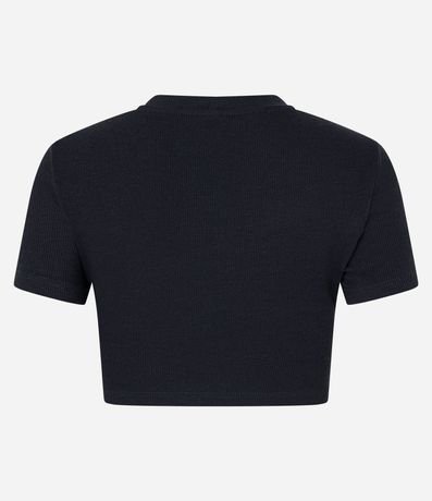 Blusa Cropped en Ribana con Detalle Corsetado y lazo 7