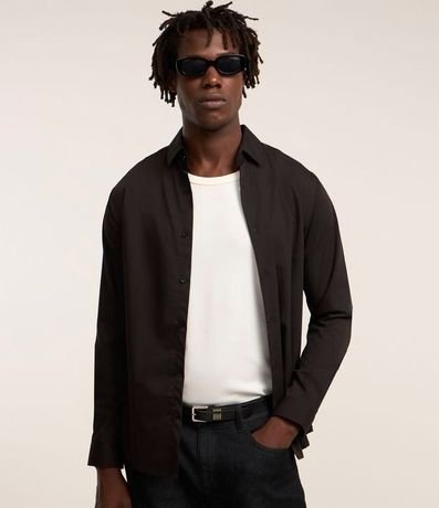 Camisa Slim en Bambu con Manga Larga