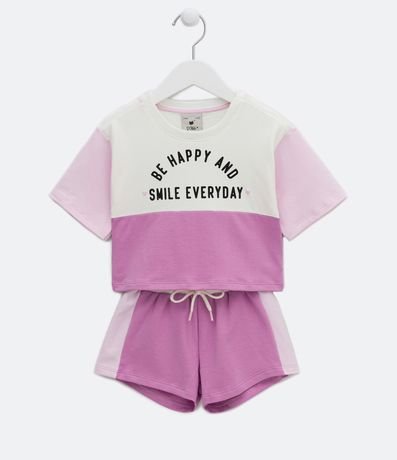 Conjunto Infantil con Lettering Be Happy and Smile Everyday - Talle 1 a 5 años 1