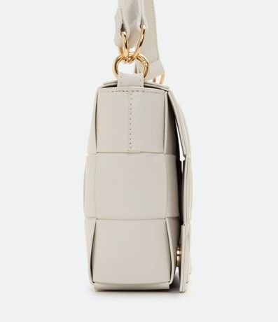 Bolso Baguette Mediana con Detalles a Cuadros 3