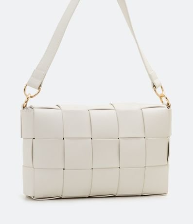 Bolso Baguette Mediana con Detalles a Cuadros 4