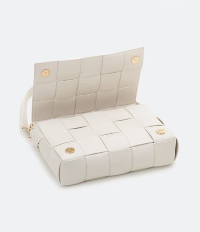 Bolso Baguette Mediana con Detalles a Cuadros 5