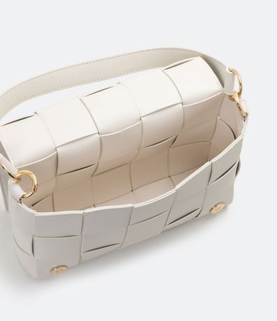 Bolso Baguette Mediana con Detalles a Cuadros 6
