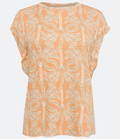 Blusa Musculosa Muscle Tee en Viscosa con Estampado Tropical 5