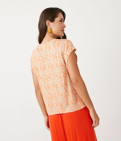 Blusa Musculosa Muscle Tee en Viscosa con Estampado Tropical 3