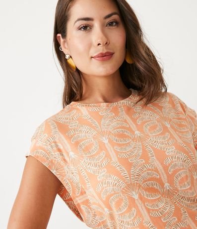 Blusa Musculosa Muscle Tee en Viscosa con Estampado Tropical 4