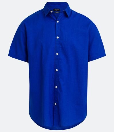 Camisa Comfort Básica en Lino con Manga Corta 5