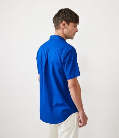 Camisa Comfort Básica en Lino con Manga Corta 3