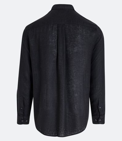 Camisa Comfort Básica en Lino Texturizado con Manga Larga 7
