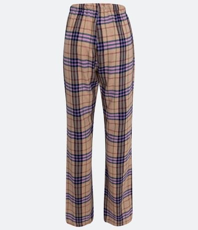 Pantalón de Pijama en Franela con Estampado de Cuadros 6