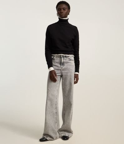 Blusa de Punto con Cuello Alto 2