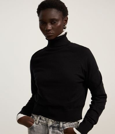 Blusa de Punto con Cuello Alto 3