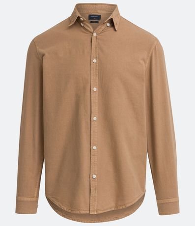 Camisa Manga Larga en Oxford con Efecto Lavado 5