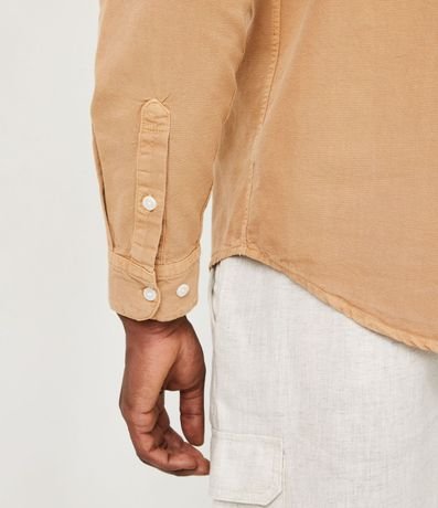 Camisa Manga Larga en Oxford con Efecto Lavado 4