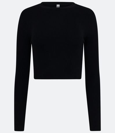 Blusa Corta Básica en Tejido de Punto 5