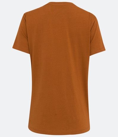 Remera en Algodón con Cuello V y Manga corta 7