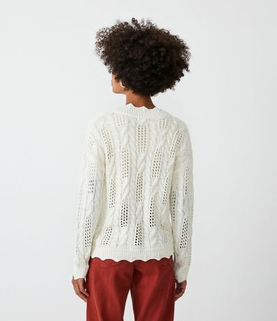 Cardigan en Punto con Detalles Texturizados y Huecos 4