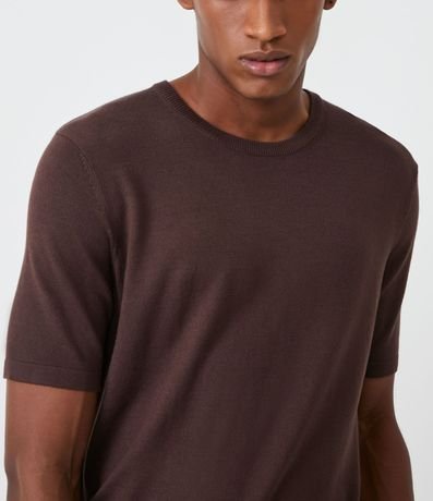 Remera Slim en Viscosa con Manga Corta 4