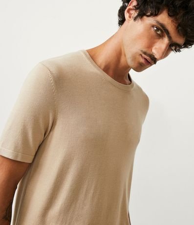 Remera Slim en Viscosa con Manga Corta 4