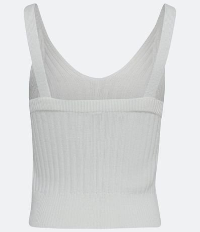 Blusa Musculosa Cropped en Viscosa Acanalada 6