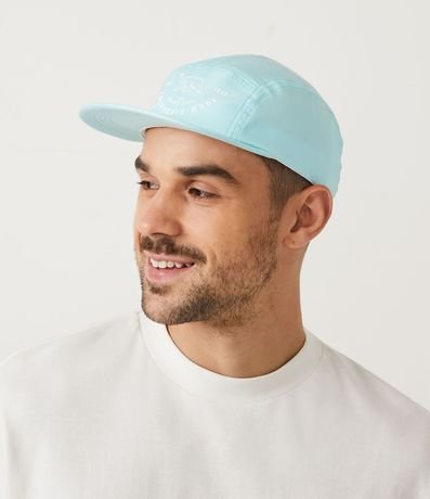 Gorra Ala Recta Five Panel con Estampado Oso California Made 5