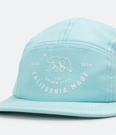 Gorra Ala Recta Five Panel con Estampado Oso California Made 4