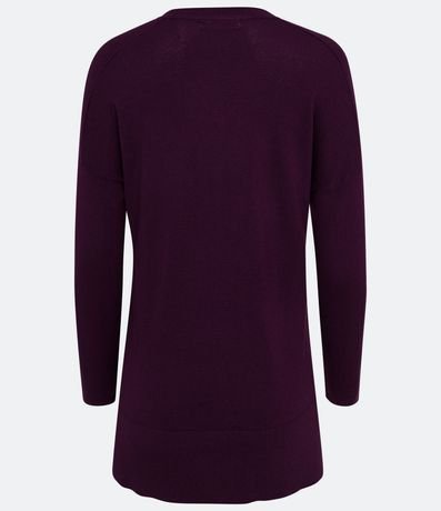 Blusa de Punto con Escote V Texturizada con Barra Mullet 6