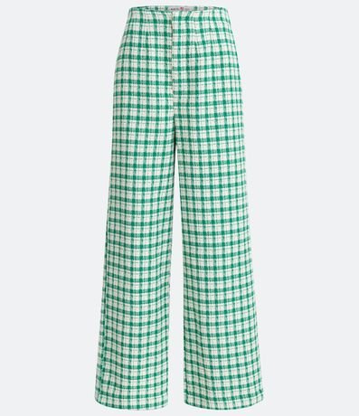 Pantalón Pantalona en Tweed a Cuadros 6
