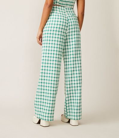Pantalón Pantalona en Tweed a Cuadros 3