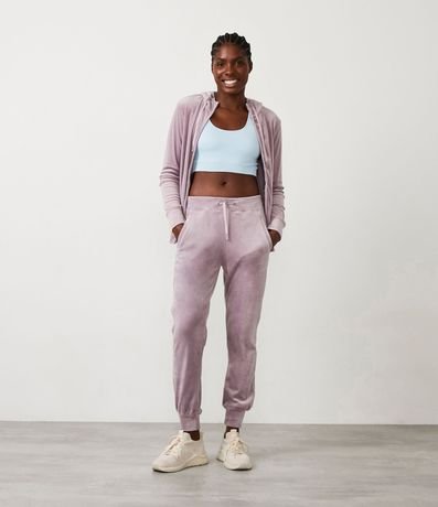 Pantalón Jogger Deportivo en Plush con Bolsillo Incorporado