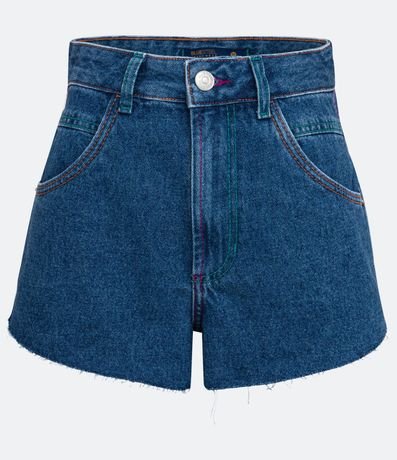 Short Cintura Alta en Jeans con Barra de hilo y Pespuntes de Fijación 5