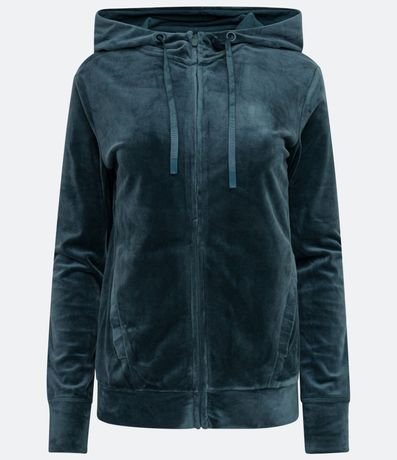 Campera Básica en Plush con Bolsillo Incorporado 7