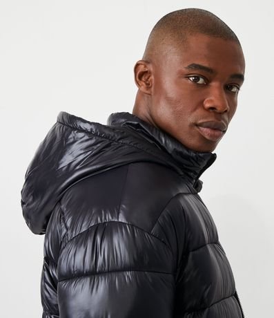 Campera Puffer en Poliamida con Gajos y Forro de Sherpa 8