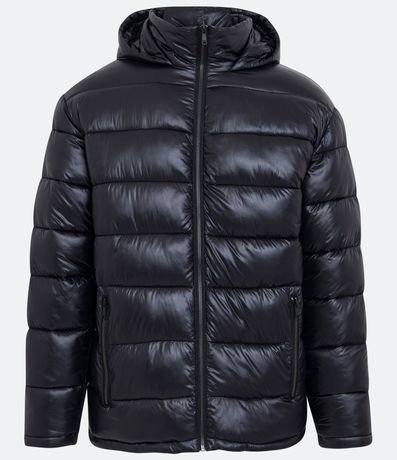 Campera Puffer en Poliamida con Gajos y Forro de Sherpa 9