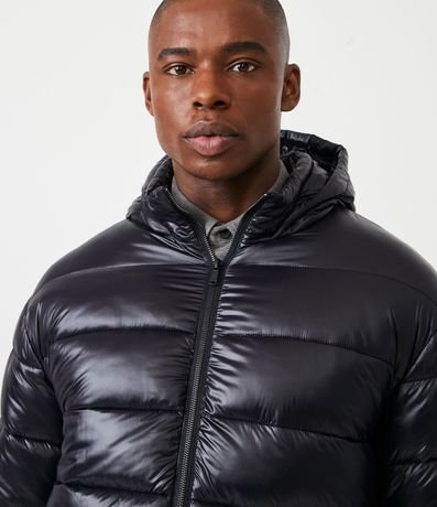 Campera Puffer en Poliamida con Gajos y Forro de Sherpa 4