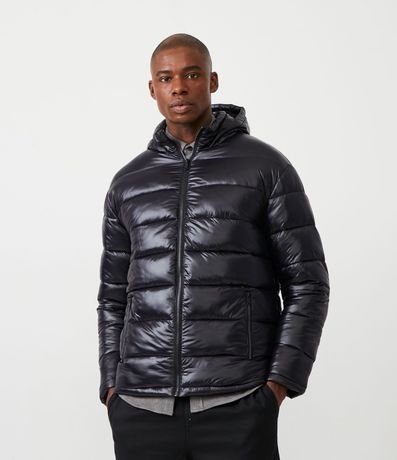 Campera Puffer en Poliamida con Gajos y Forro de Sherpa 6