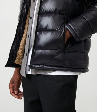 Campera Puffer en Poliamida con Gajos y Forro de Sherpa 7