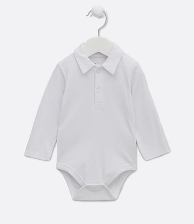 Body Infantil Suedine con Cuello Polo - Talle RN a 24 meses