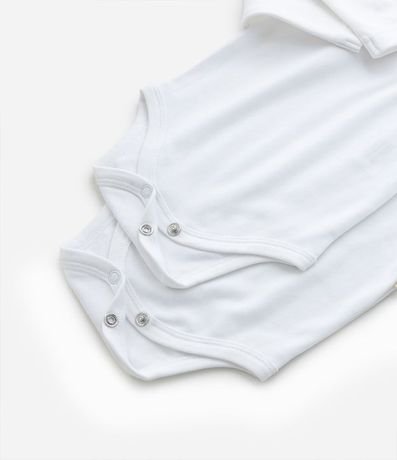 Kit 02 Bodies Infantiles en Rib con Manga Larga - Talle RN a 24 meses 6