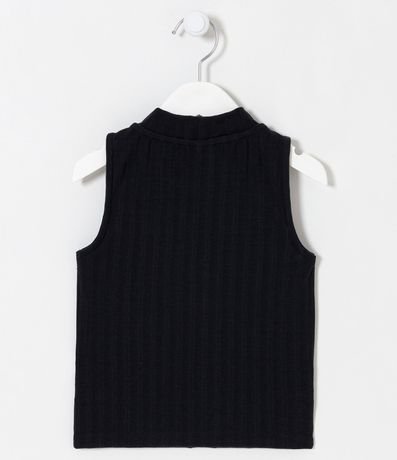 Blusa Musculosa Cropped Infantil con Textura Acanalada - Talle 5 a 14 años 2