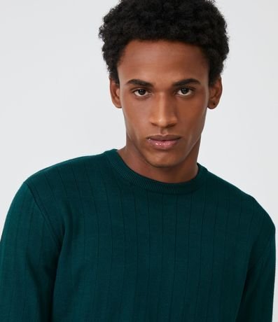 Suéter en Viscosa con Textura en Rayas Verticales 4