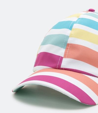 Gorra Visera Curva Infantil Estampado en Rayas de Colores 4