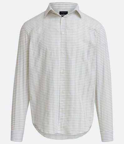 Camisa Comfort en Algodón Texturizado con Rayas 6