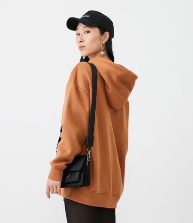 Buzo Alargado Cerrado Básico en Algodón con Capucha y Bolsillo Canguro Comfy 3