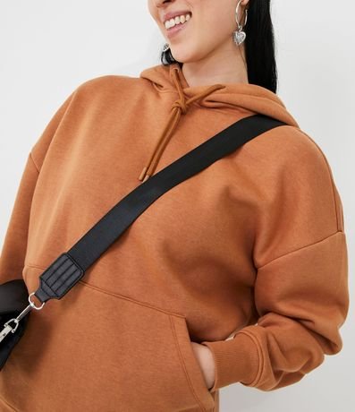 Buzo Alargado Cerrado Básico en Algodón con Capucha y Bolsillo Canguro Comfy 4